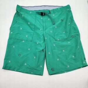 Nike Dri-Fit Men's Golf Shorts Size 36 Flex Slim Green Lucky Novelty Print